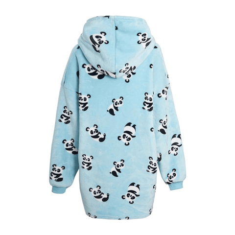 OLIVIA ROCCO Giant Oversized Panda Hooded Blanket Plush Fleece With Reversible Sherpa For Adults And Kids 6XL Hoodie Sweatshirt With Pockets