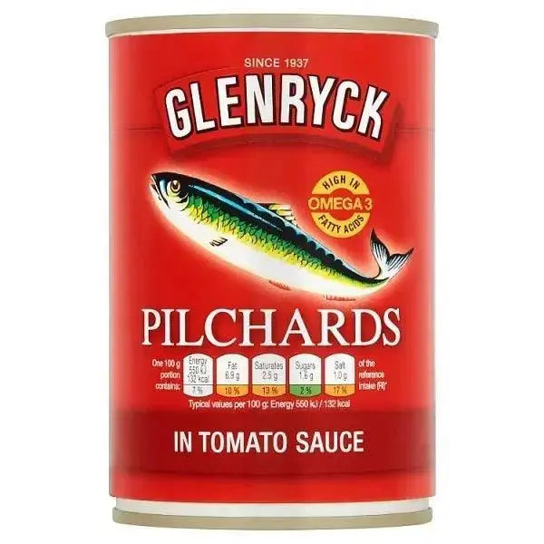 Glenryck Pilchards in Tomato Sauce 400g (Case of 12)