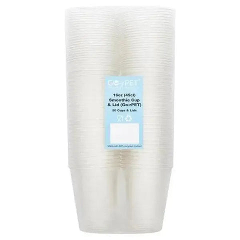 Go-rPET 500 Clear Smoothie Cup & Lid (Case of 10)