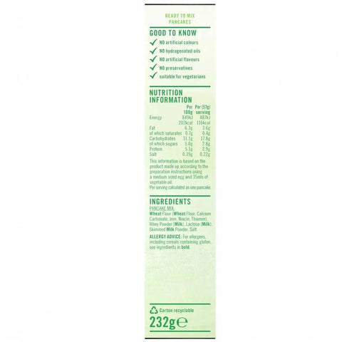 Greens Pancake Mix Achieve pancake ( Case of 6)