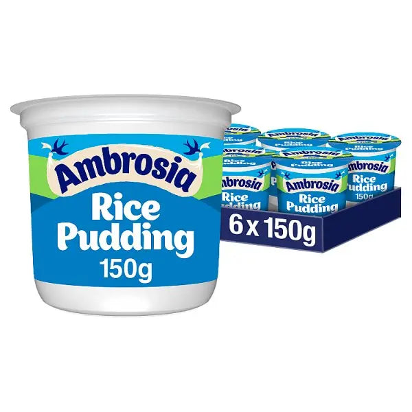 Ambrosia Ready To Eat Rice Pudding Pot 150g (Case of 6)