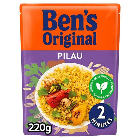 Bens Original Pilau Microwave Rice 220g (Case of 6)