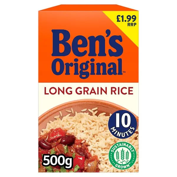 Ben's Original Long Grain Rice 500g (Case of 6)
