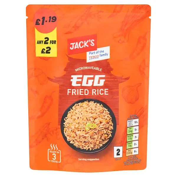 Jack's Microwaveable Egg Fried Rice 250g (Case of 6)