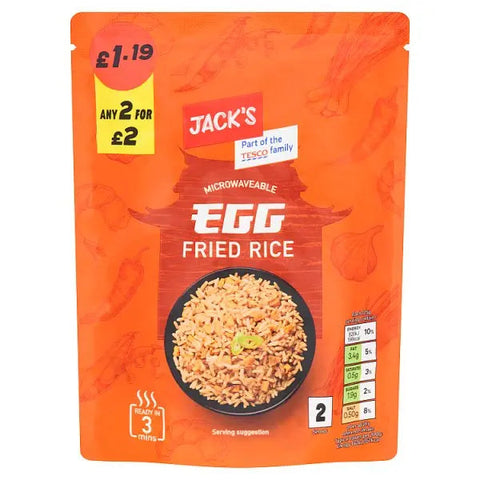 Jack's Microwaveable Egg Fried Rice 250g (Case of 6)