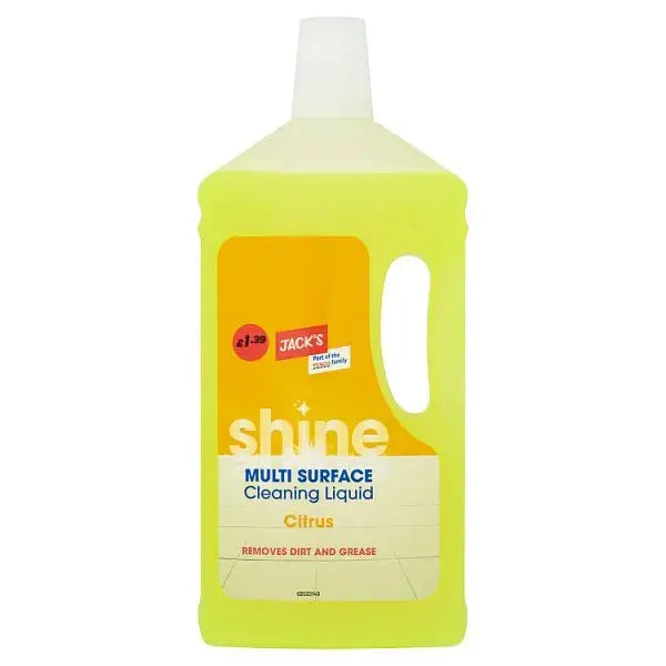 Jack's Shine Multi Surface Cleaning Liquid Citrus 1 Litre (Case of 8)