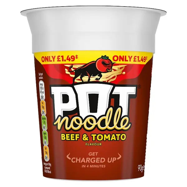 Pot Noodle Standard Pot Beef & Tomato 90 g (Case of 12)