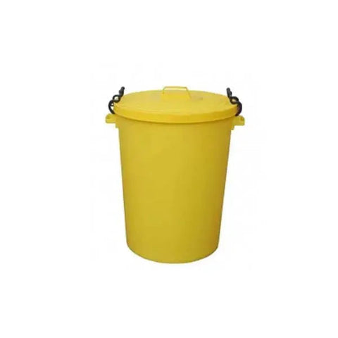 110L Clip Bin with Lid Yellow