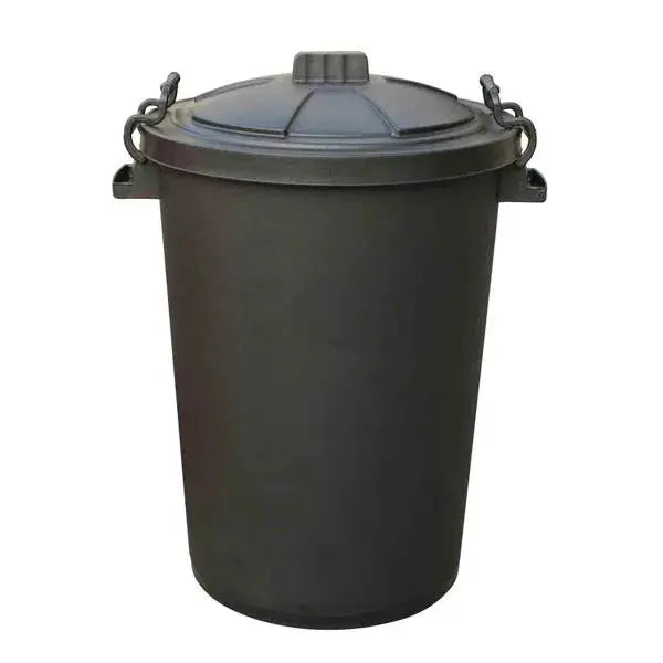 85L Clip Bin with Lid Black