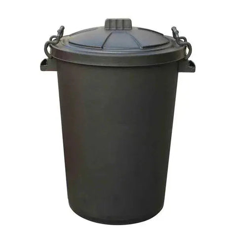 85L Clip Bin with Lid Black
