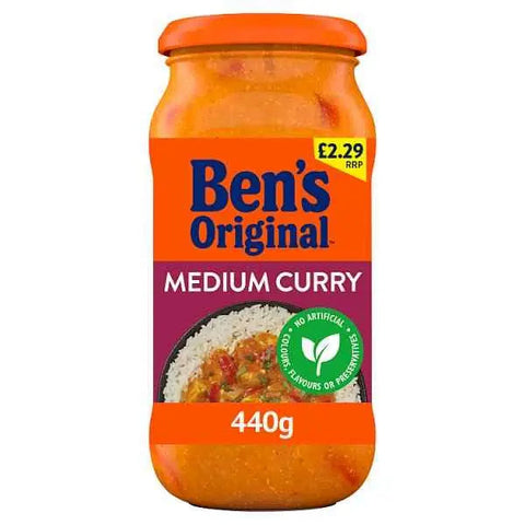 Bens Original Medium Curry Sauce 440g (Case of 6)