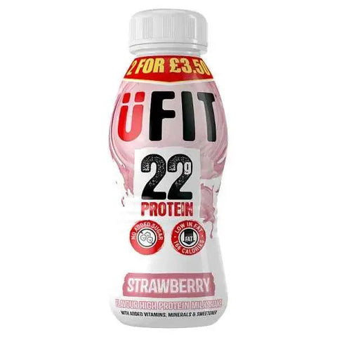 ÜFIT Strawberry Flavour High Protein Milkshake 310ml (Case of 12)