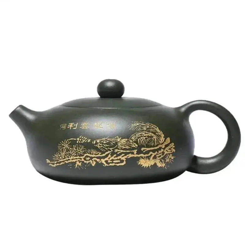 Handmade Chinese Yixing Teapot - Green Clay Beauty Kettle - 170ml
