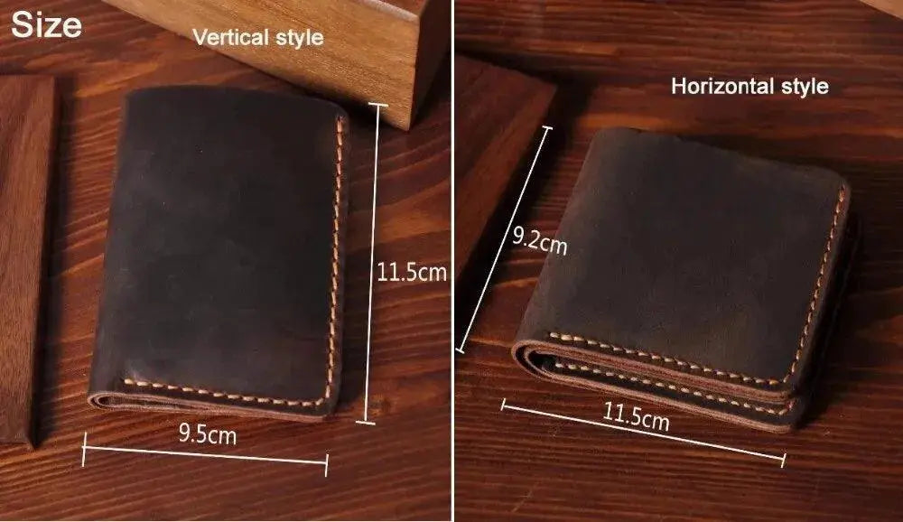 Handmade Vintage horse Genuine Leather Men Wallet
