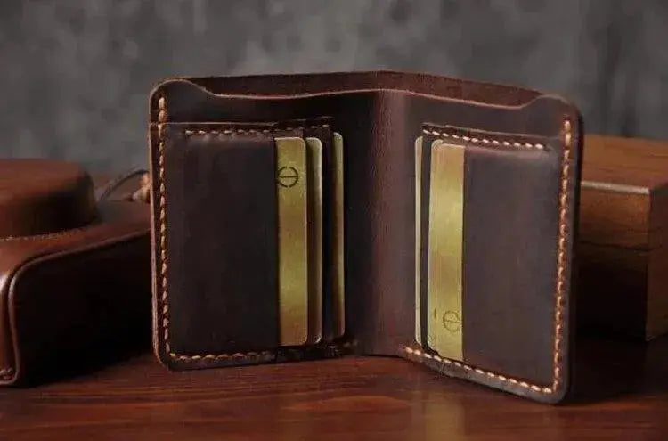 Handmade Vintage horse Genuine Leather Men Wallet