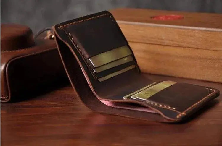 Handmade Vintage horse Genuine Leather Men Wallet