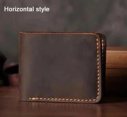 Handmade Vintage horse Genuine Leather Men Wallet