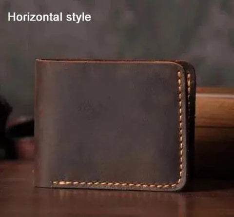 Handmade Vintage horse Genuine Leather Men Wallet