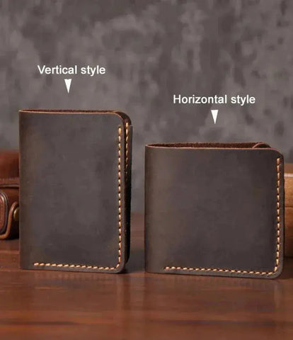 Handmade Vintage horse Genuine Leather Men Wallet