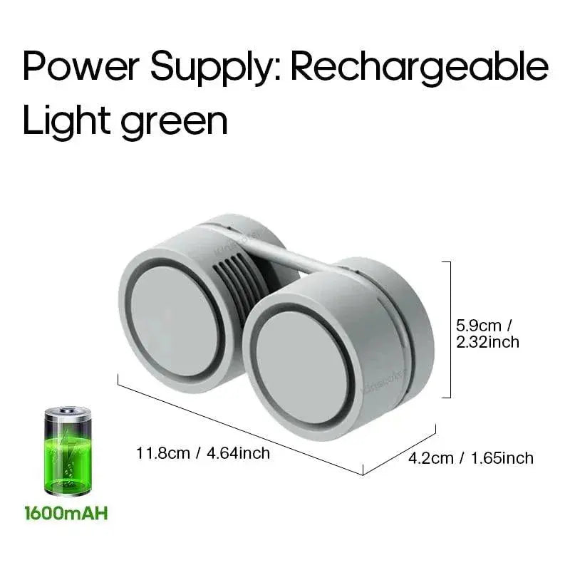 Hanging Neck Fan Power ventilador Bladeless Neckband Fan Portable Mini Air Cooler USB Rechargeable Electric Fans