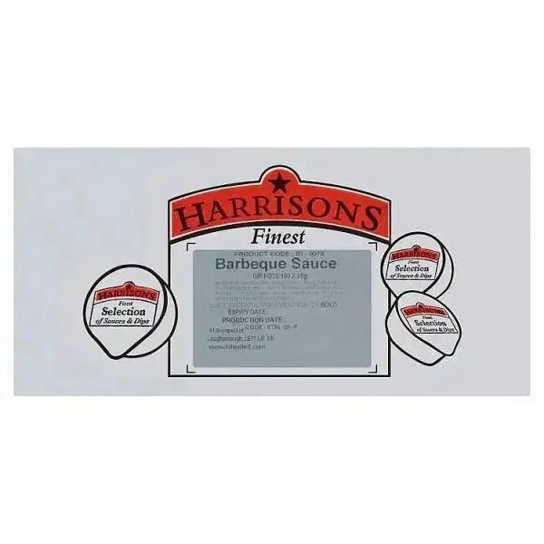 Harrisons Finest Barbeque Sauce Dip Pots 100 x 25g