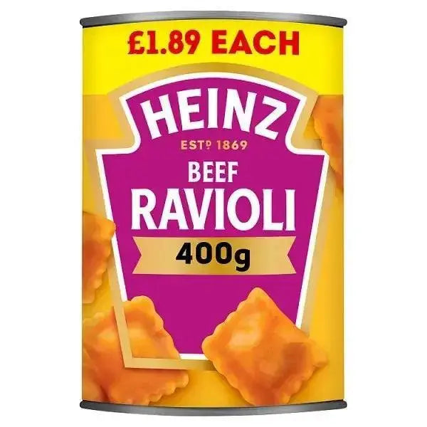 Heinz Beef Ravioli in a Juicy Tomato Sauce 400g (Case of 6)