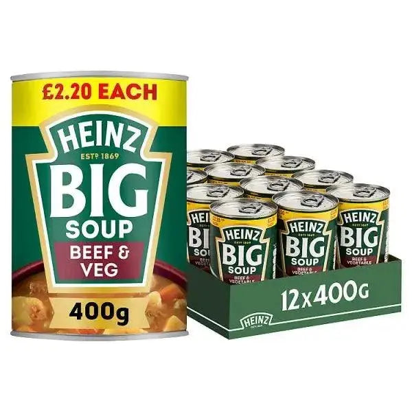 Heinz Big Soup Beef & Vegetable PMP 400g (Case of 12)