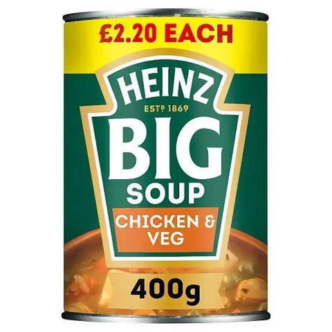 Heinz Big Soup Chicken & Veg 400g (Case of 12)