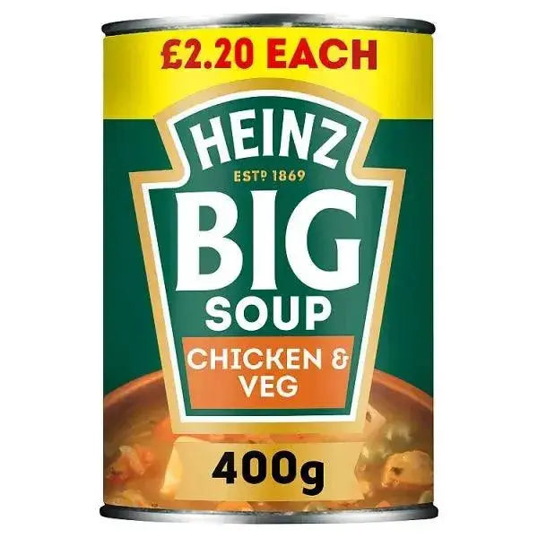 Heinz Big Soup Chicken & Vegetable PMP 400g (Case of 12)
