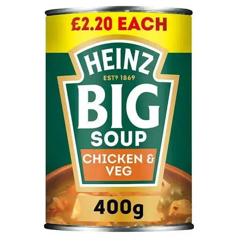 Heinz Big Soup Chicken & Vegetable PMP 400g (Case of 12)