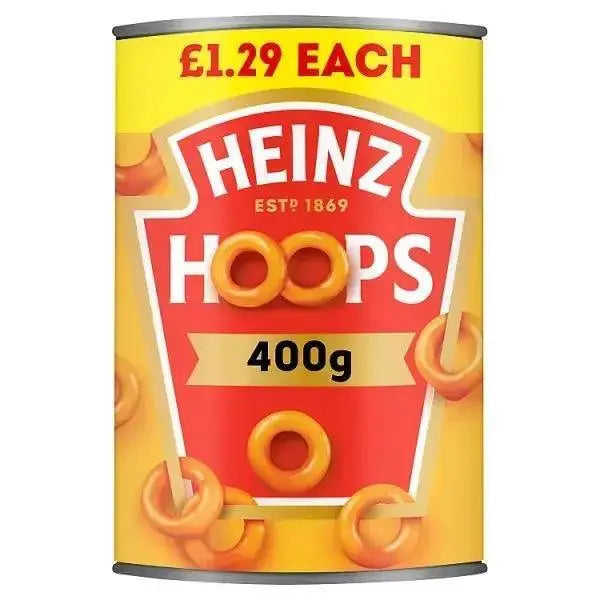 Heinz Hoops Shaped Pasta in a Juicy Tomato Sauce 400g (Case of 24)