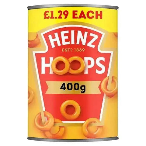 Heinz Hoops Shaped Pasta in a Juicy Tomato Sauce 400g (Case of 24)