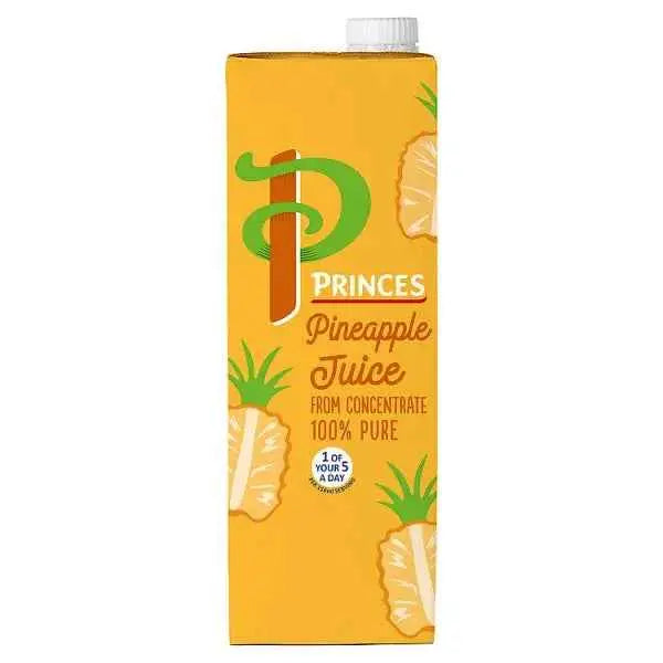 Princes 100% Pure Pineapple Juice from Concentrate 1 Litre (Case of 8)