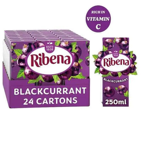 Ribena Blackcurrant Juice Drink Carton 250ml (Case of 24)