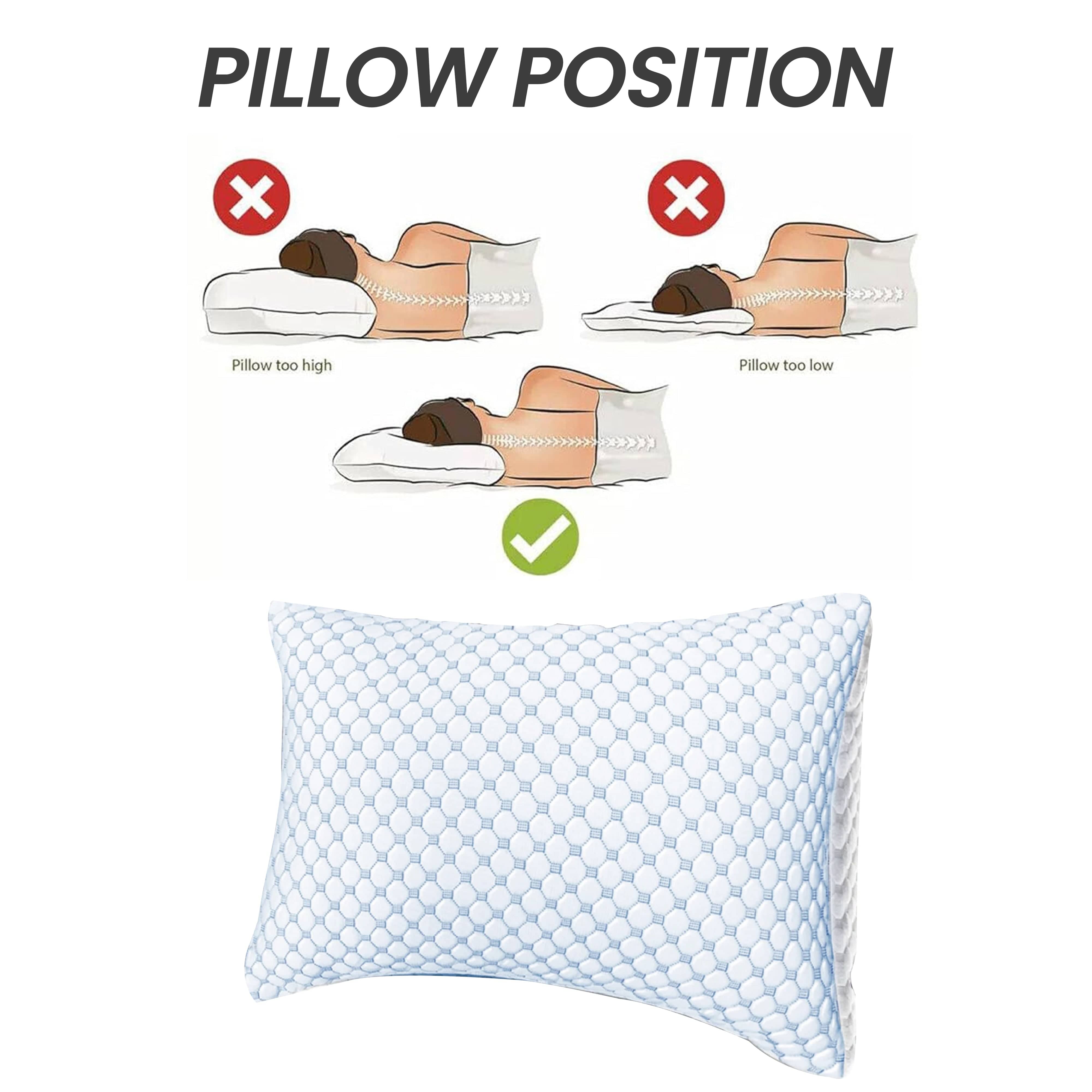OLIVIA ROCCO Ice Cool Hypoallergenic Cooling Memory Foam Pillow for Cold Night Comfort and Breathable All Night Support Daily