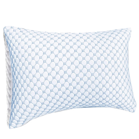 OLIVIA ROCCO Ice Cool Hypoallergenic Cooling Memory Foam Pillow for Cold Night Comfort and Breathable All Night Support Daily