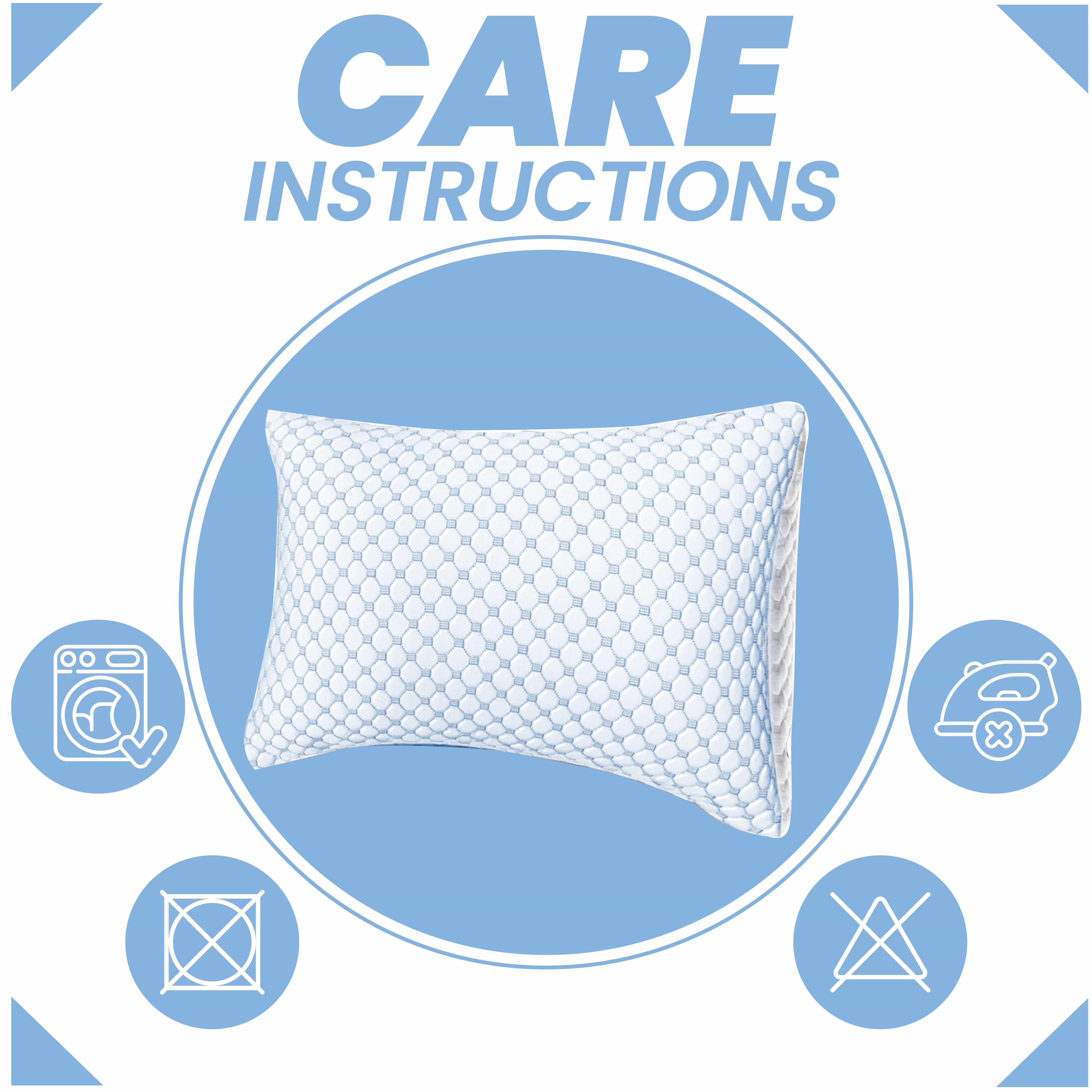 OLIVIA ROCCO Ice Cool Hypoallergenic Cooling Memory Foam Pillow for Cold Night Comfort and Breathable All Night Support Daily