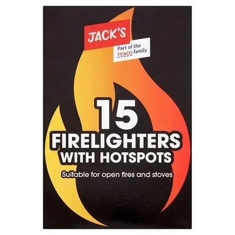 Jack's 15 Firelighters with Hotspots 200g (Case of 24)
