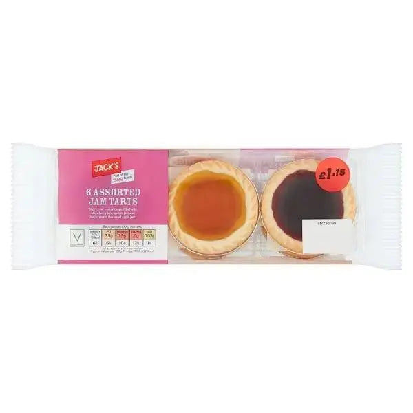 Jack's 6 Assorted Jam Tarts (Case of 6)