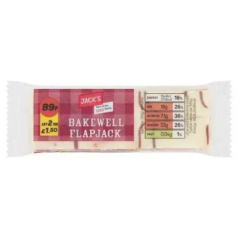 Jack's Bakewell Flapjack 85g (Case of 12)