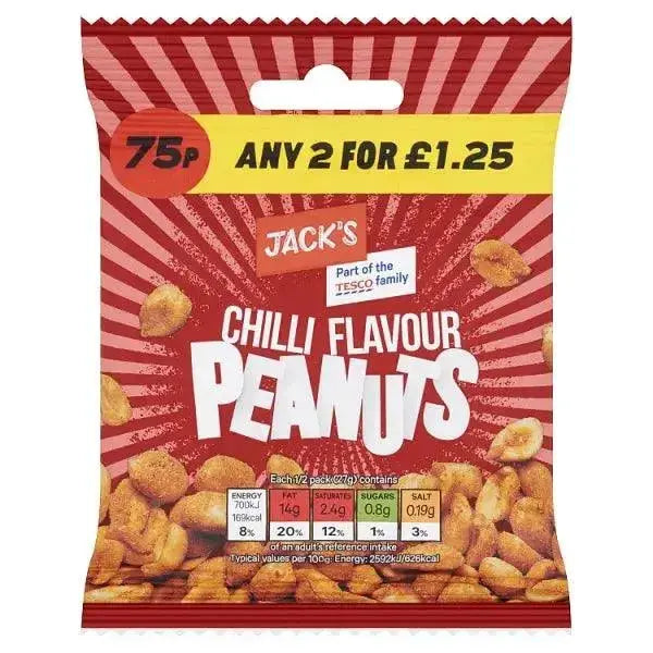Jack's Chilli Flavour Peanuts 55g (Case of 24)