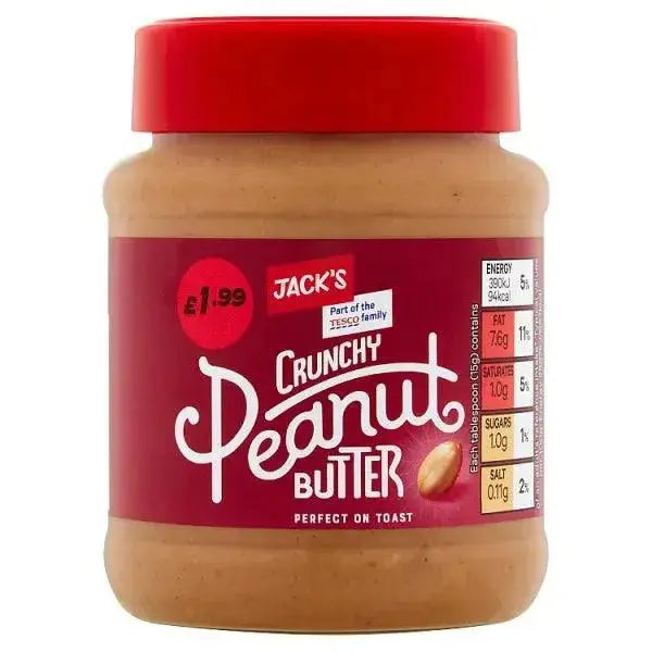 Jack's Crunchy Peanut Butter 340g (Case of 6)