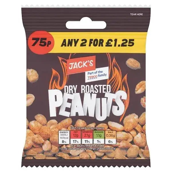 Jack's Dry Roasted Peanuts 55g (Case of 24)