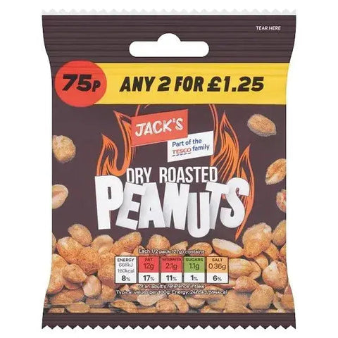 Jack's Dry Roasted Peanuts 55g (Case of 24)