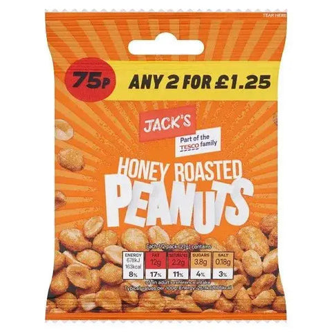 Jack's Honey Roasted Peanuts 55g (Case of 24)
