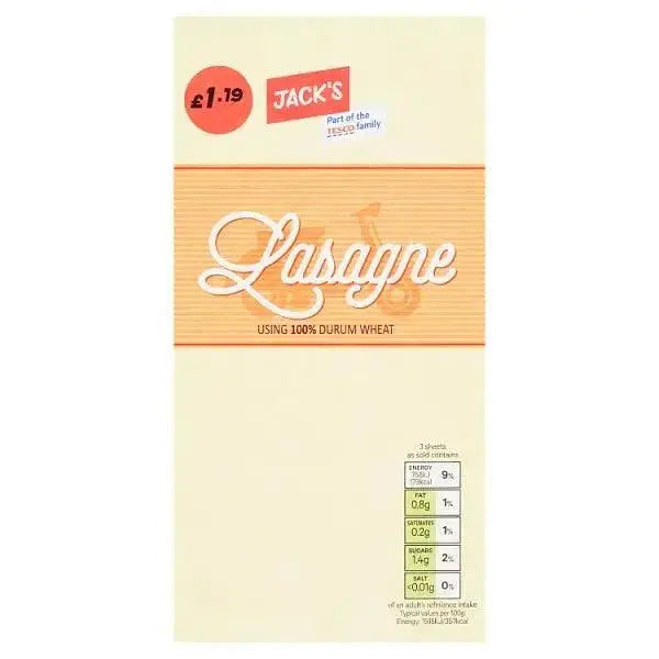 Jack's Lasagne 250g (Case of 12)
