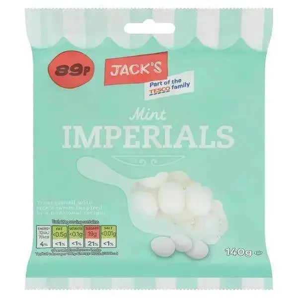 Jack's Mint Imperials 140g (Case of 12)