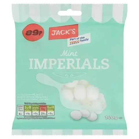 Jack's Mint Imperials 140g (Case of 12)