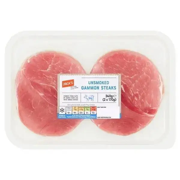 Jack's Unsmoked Gammon Steaks 340g