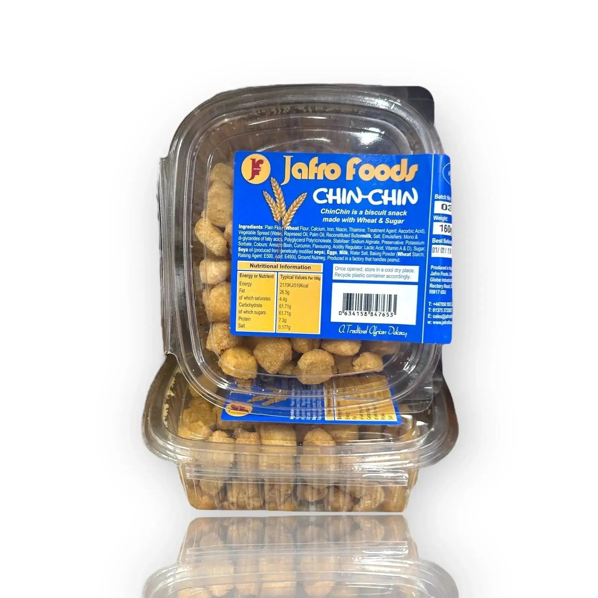 Jafro Foods Chin Chin in Plastic Container made with flour